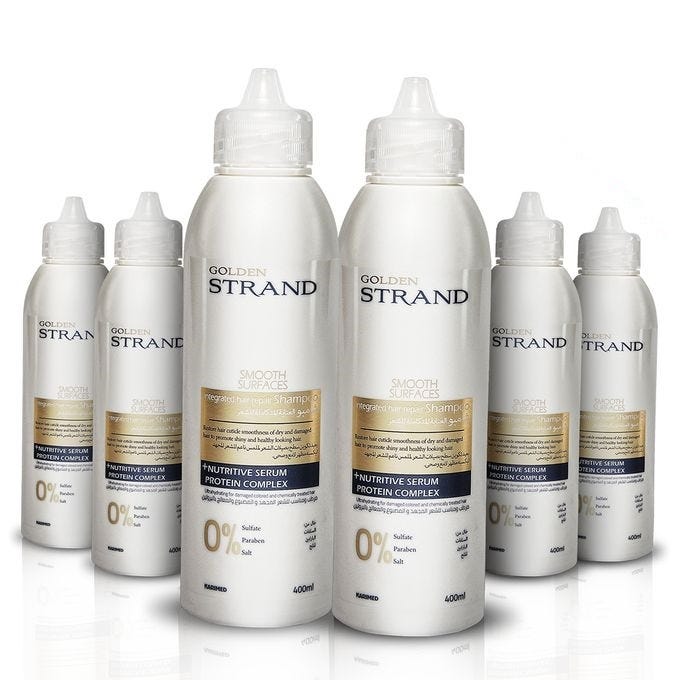 Golden Strand Integrated Free Sulfate Shampoo 400ML, 6 Pieces -