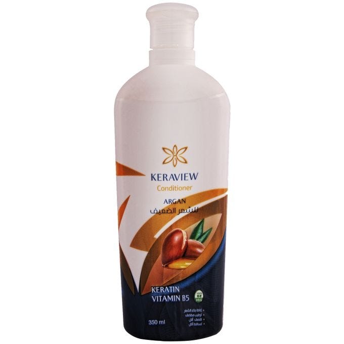 Keraview Keratin Conditioner Argan Oil For Weak And Damaged Hair, 350ml