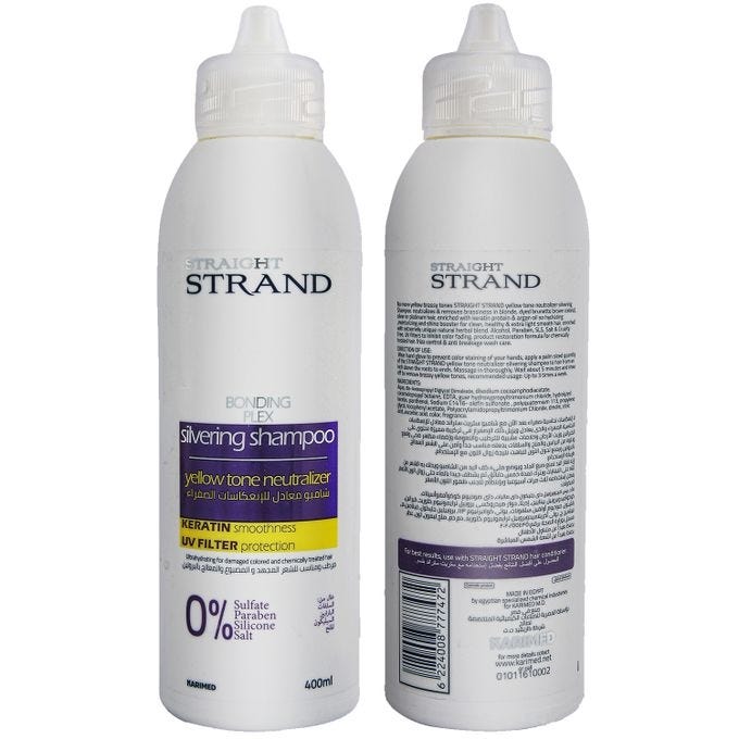 Straight Strand Silver Shampoo No Yellow Free Sufate, 400ml