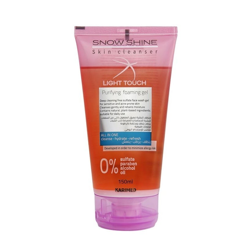 Snow Shine Free Sulfate Face Wash Gel For Sensitive Skin, 150 ML