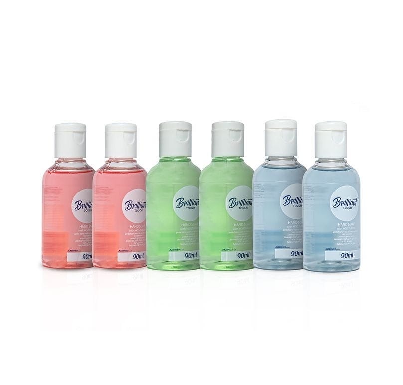 Brilliant Touch Hand Wash With Moisturizer, 90ML, 6 Pieces - Multicolor