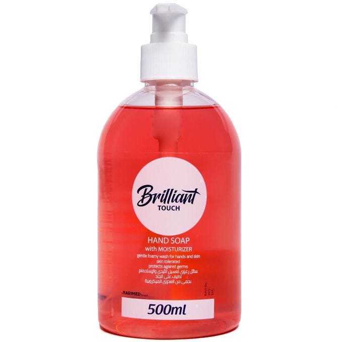 Brilliant Touch Hand Wash With Moisturizer, 500ml - Red