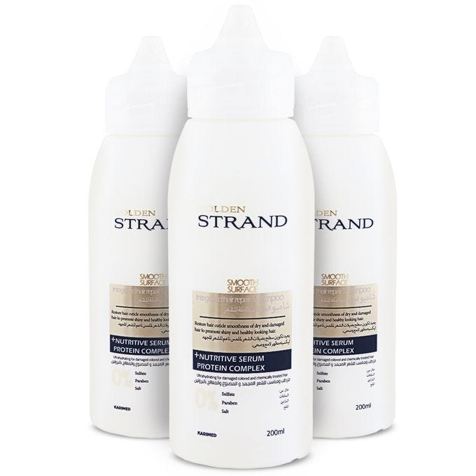 Golden Strand Integrated Free Sulfate Shampoo, 200ML, 3Pieces