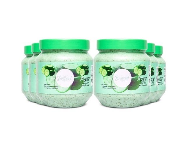 Brilliant Touch Face & body Cucumber Scrub, 250Ml, 6 Pieces