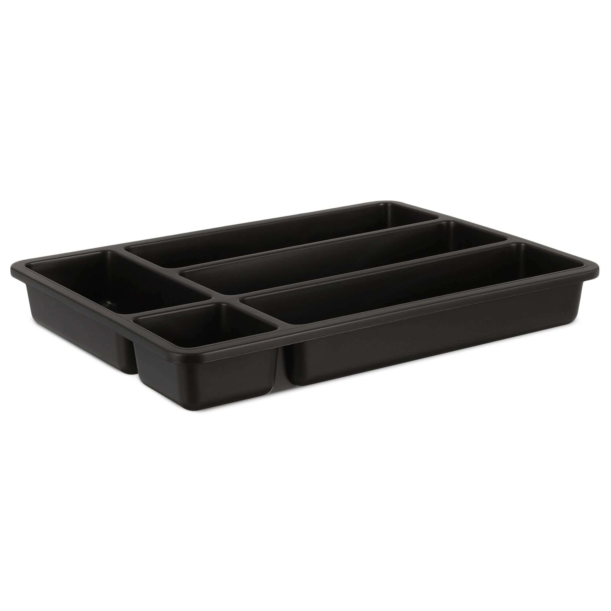 Mdesign Plastic Cutlery Drawer Organizer, Medium 36X28Cm - White