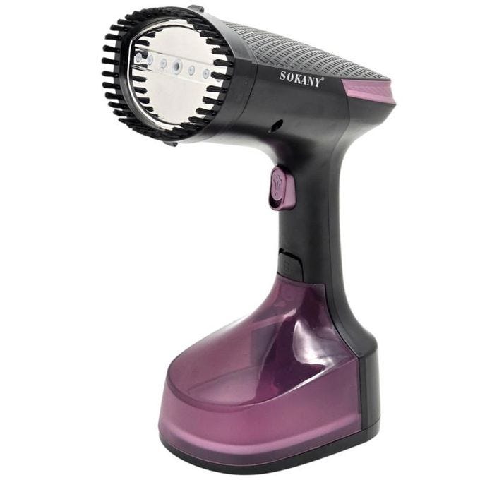 Sokany Portable Steam Iron  SK-12008, 1500W, 300ml - Black purple