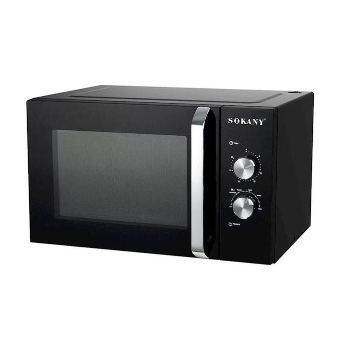 Sokany Microwave, 30 Liters, 1400 Watts, 5 Levels, SK-438 - Black