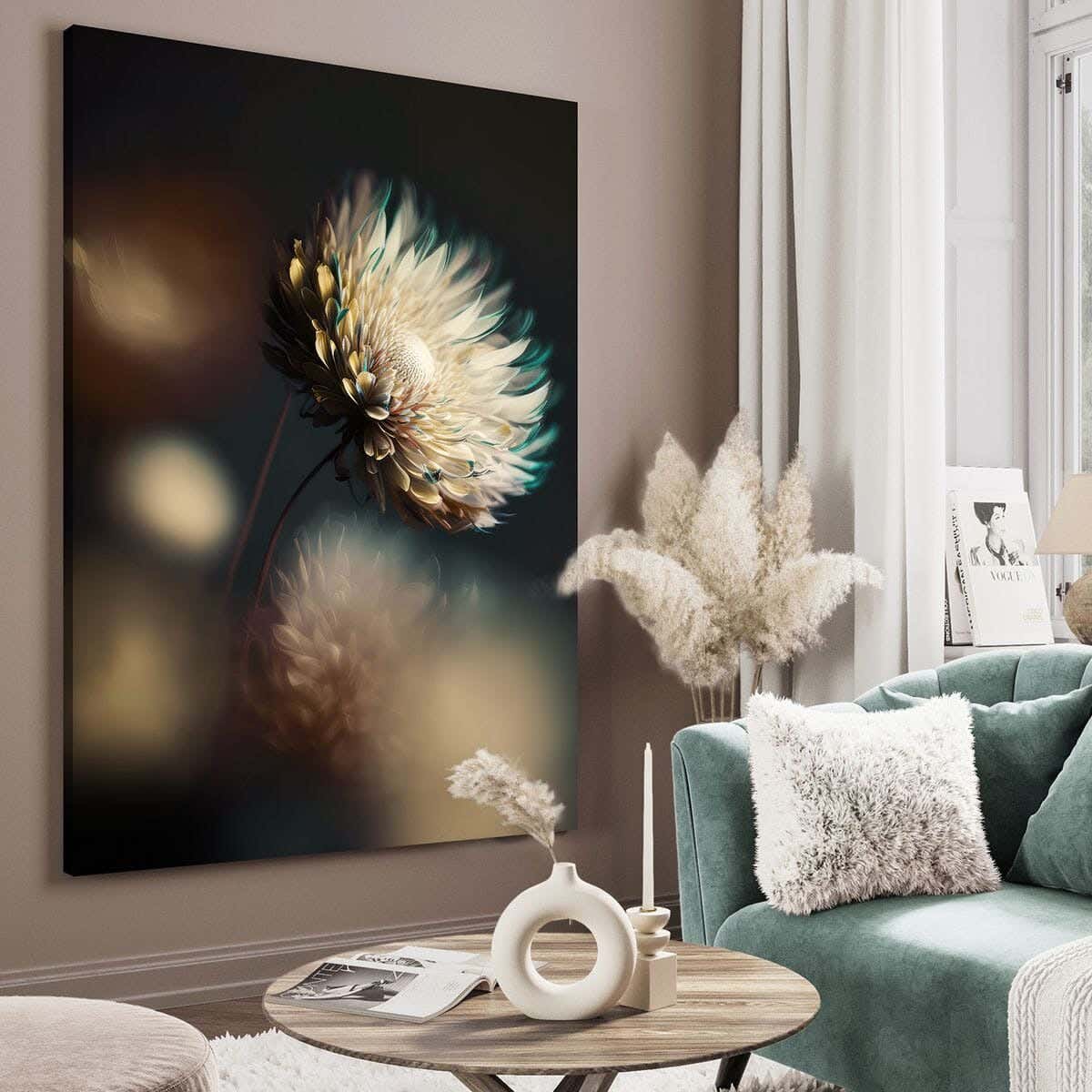 Galleria Tableau Natural Wood Printed Painting, 110x80 cm - Multicolor