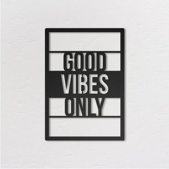Decorative Wall Hanging, MDF Wood, 56×88 - Black