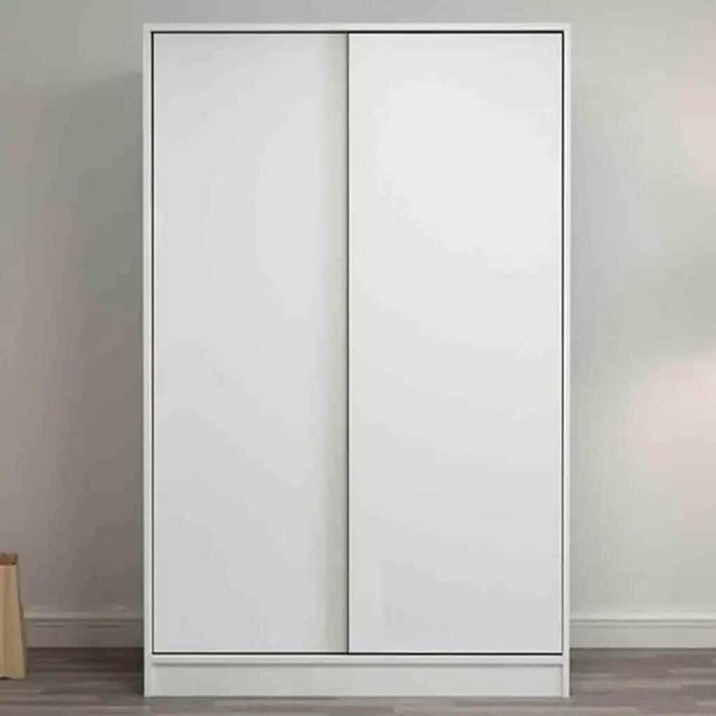 Wardrobe MDF Wood Covered With HPL Layer, 180×120×40 cm - white