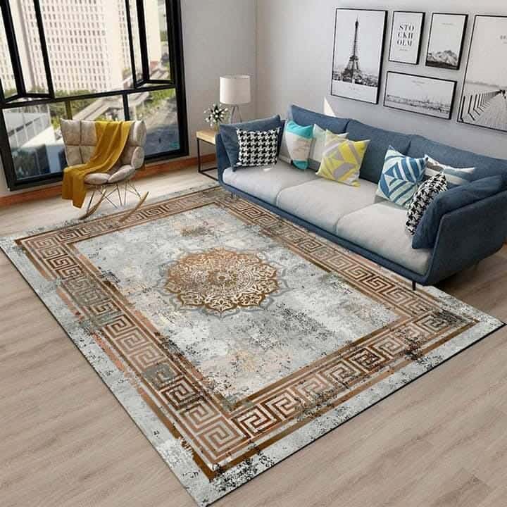 Line Sleep Dots Fabric Carpet protector, 200x300 cm - Multicolor