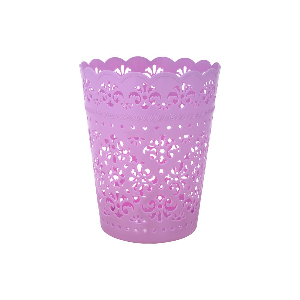 Al Wataneya Plastic Trash Bin, 26×20 cm - Mauve