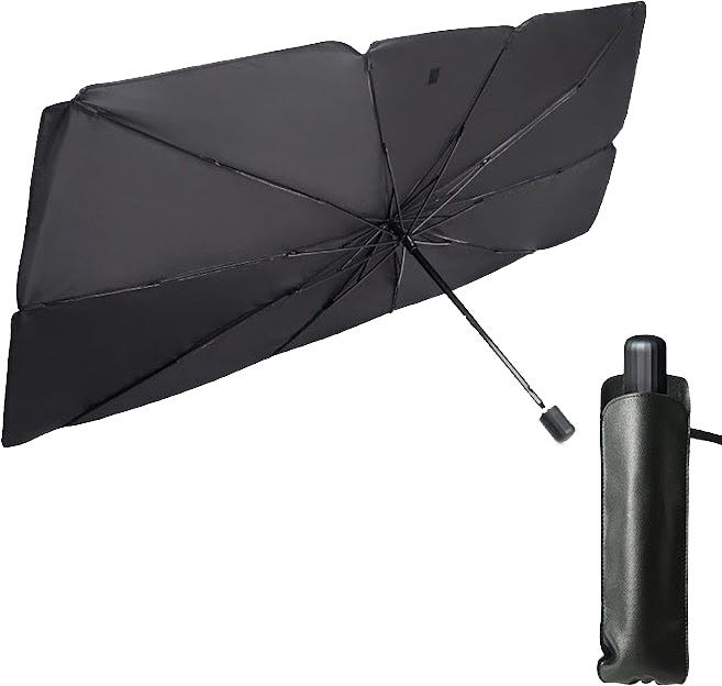 Sunshade, To Protect The Car Interior From Ultraviolet Rays, 145×79 Cm - Black