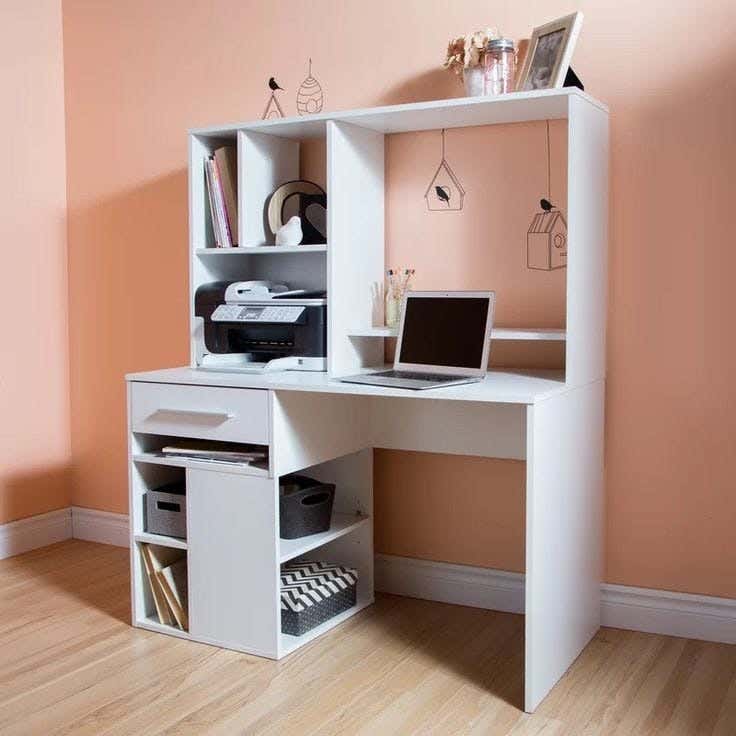 MDF Wood Desk, 120×150×60 cm - White