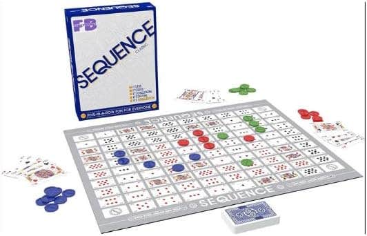 Fb Funny Bunny Original SEQUENCE Game with Folding Board - Multicolor