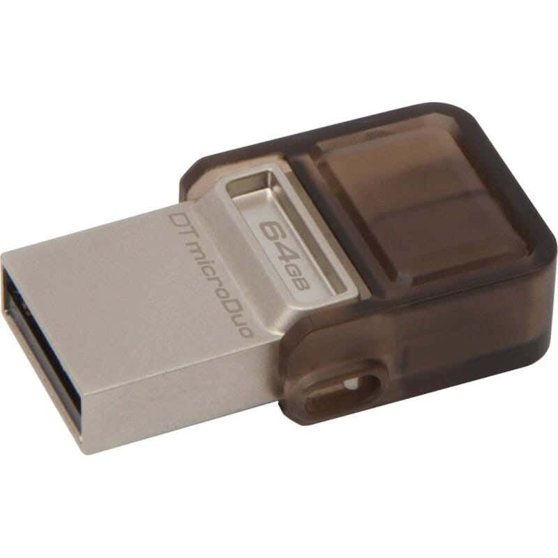 Kingston DTDUO Flash Memory, 64 GB - Silver