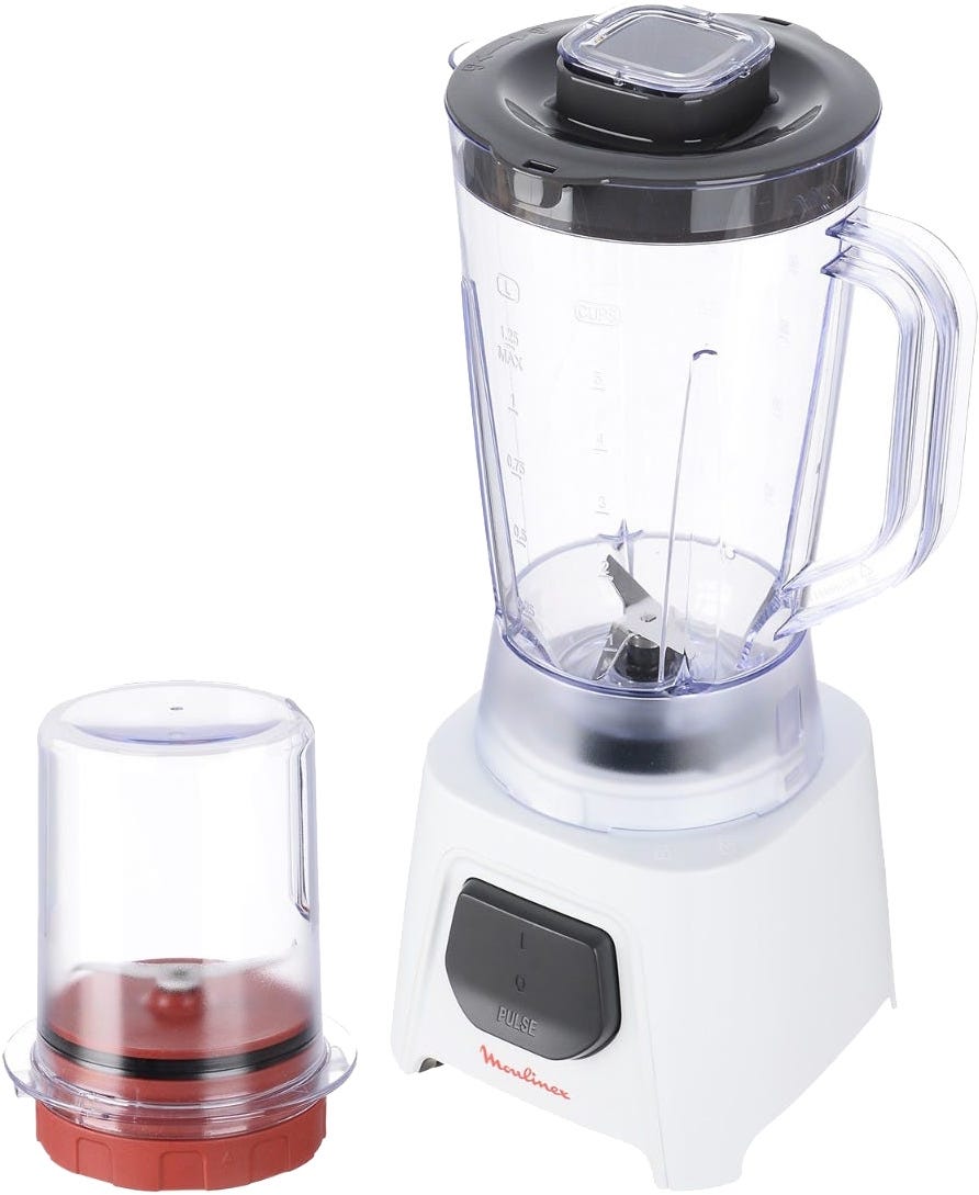 Moulinex LM2B2126 Countertop Blender, 450 watt, 1.7 liter - White