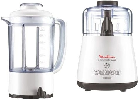 Moulinex DPA241 Chopper and Mixer, 1000 watt, 1.5 Liter - White