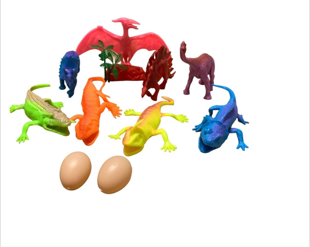 Alsafwa W42-72 3D Dinosaurs Toy for Unisex Children, 10 Pieces - Multicolor