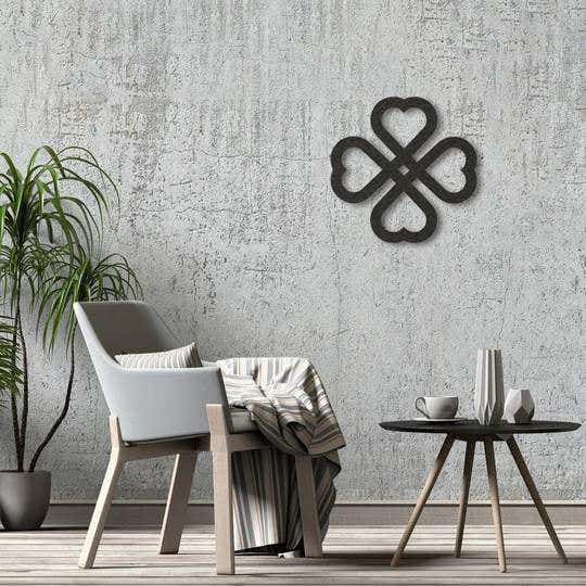 Decorative Wall Hanging, MDF Wood, 75×75 - Black