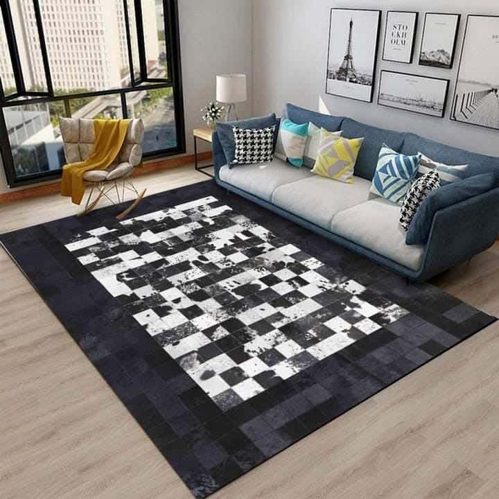 Line Sleep Dots Fabric Carpet protector, 160x250 cm - Multicolor