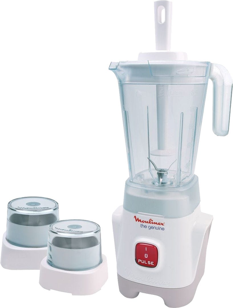 Moulinex Electric Blender, 400 watt, 1.25 Liter, LM2421EG - White