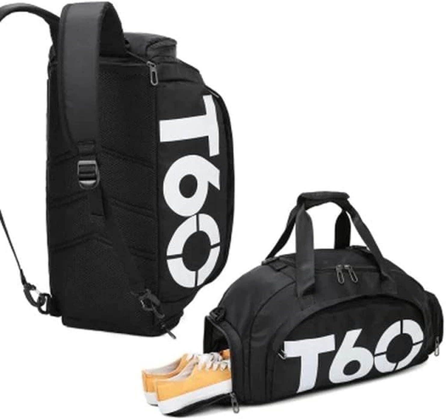 Gym Duffle Bag, 17.7x11.8x9.84Inch - Black