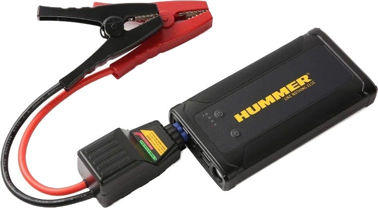 Hummer Hummh3T Car Power Bank, 1500 mAh, 12 Volt - Black