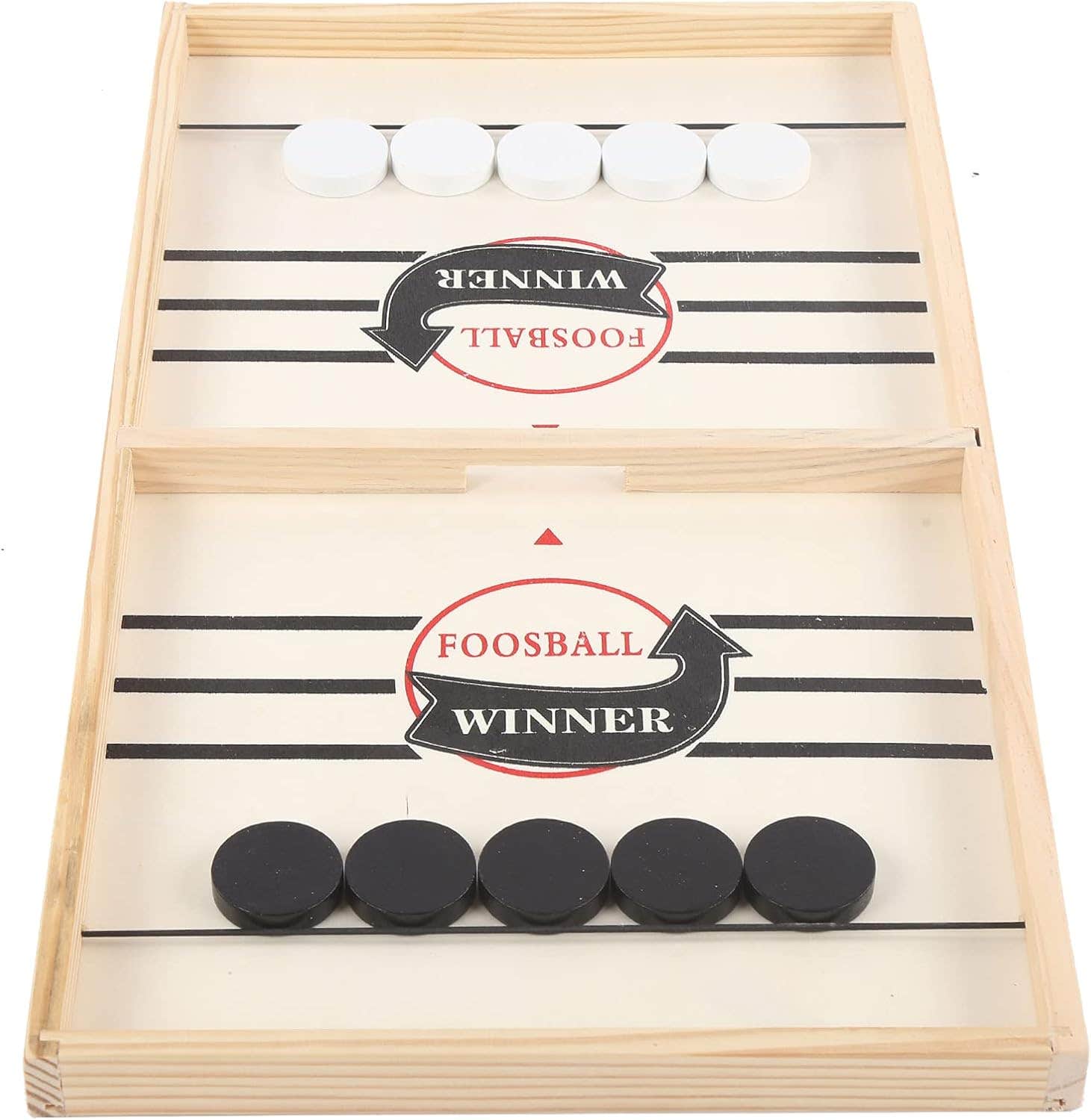 Plplaaoo Interactive Battle Design Wood Hockey Board Game, Large - Beige