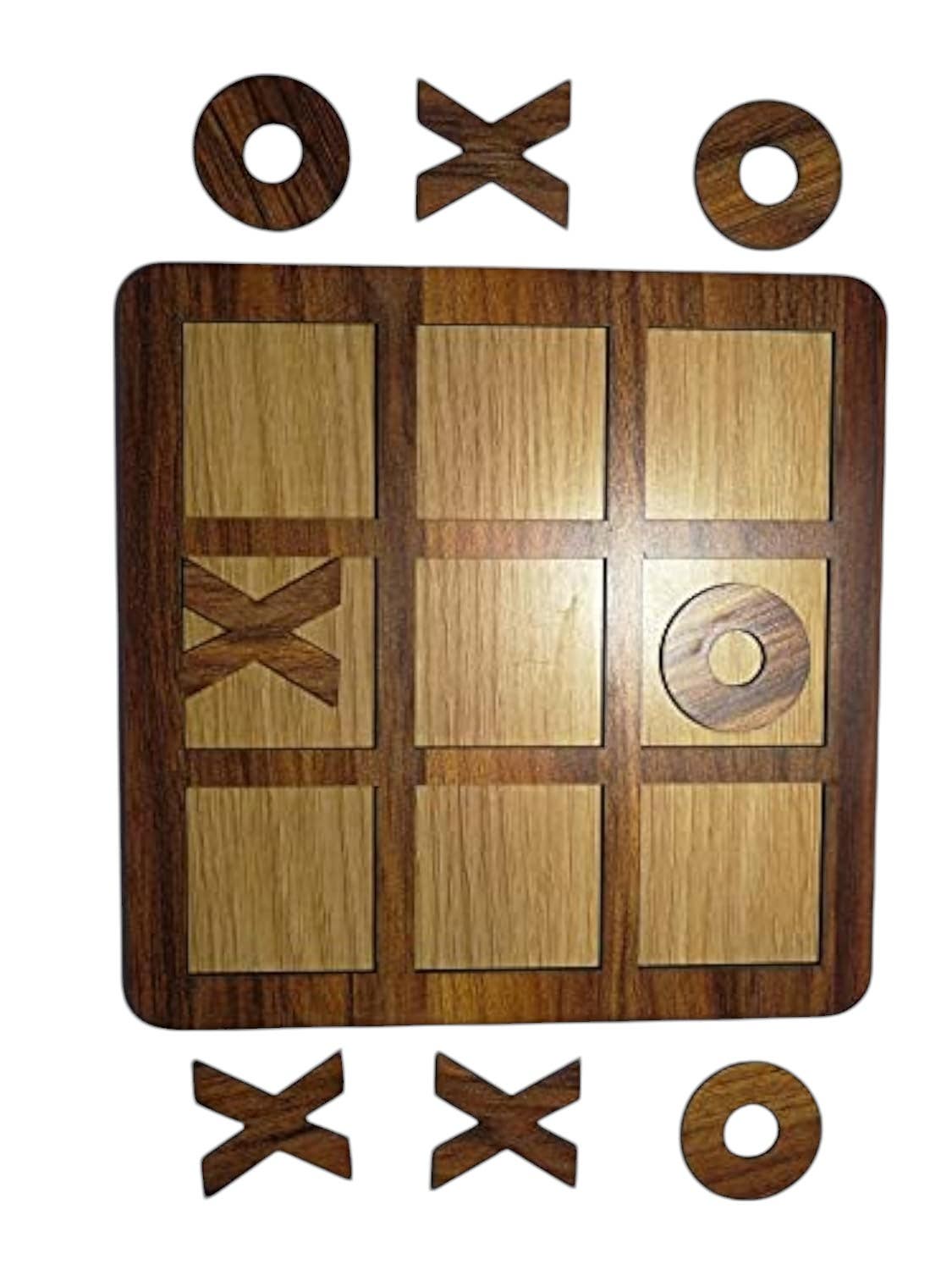 Wooden Xo Educational Design Wood XO Board Game - Brown