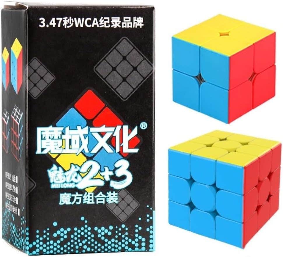 Amgrbcubo Plastic Speed Cube Combo Set, 2 Pieces - Multicolor