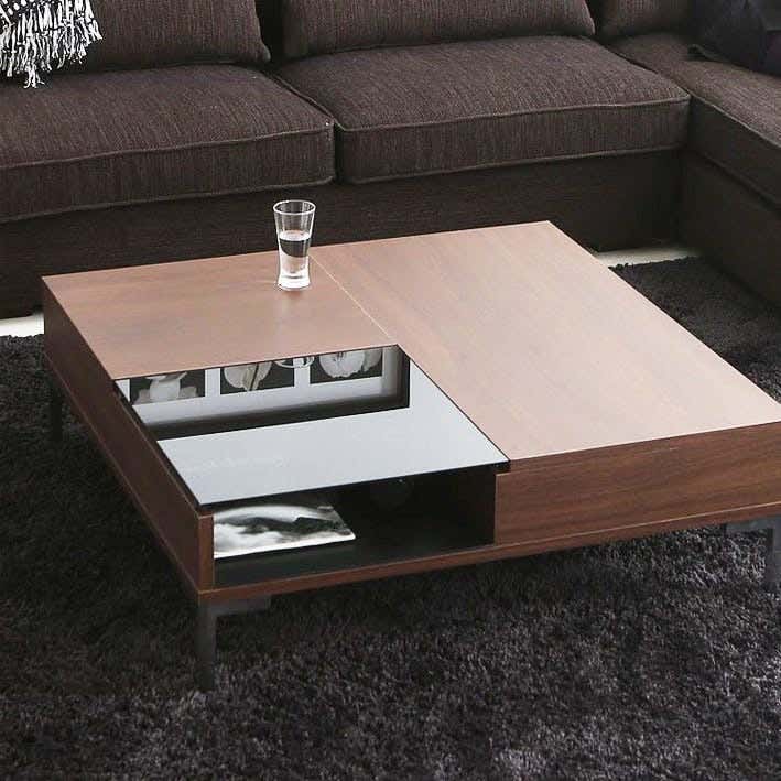 Coffee Table, Mdf Wood, 80 X 80 X 30.4 Cm - Brown