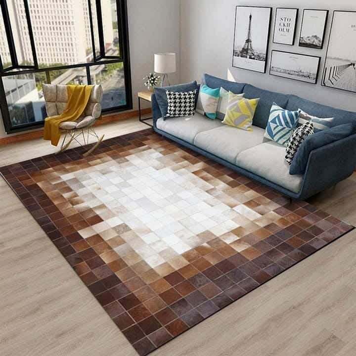 Line Sleep Dots Fabric Carpet protector, 160x250 cm - Multicolor