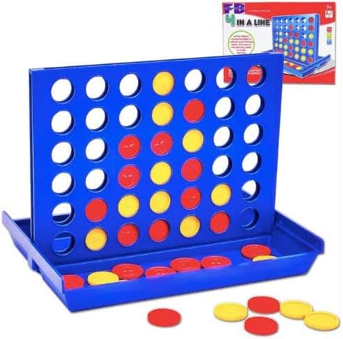Fb Funny Bunny Strategy Design 4 in a Row Classic Family Connect Game - Blue