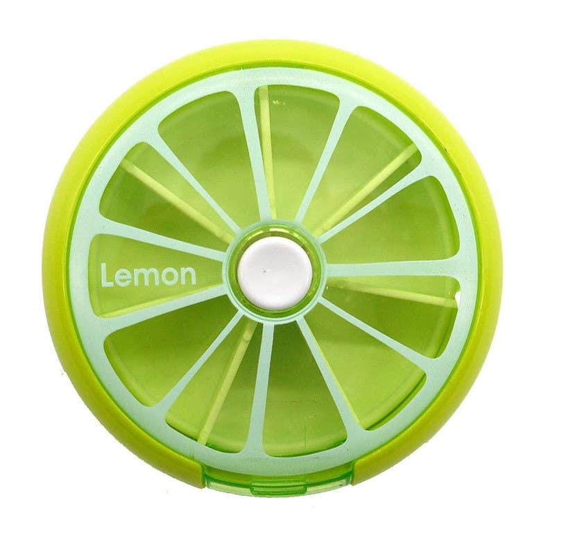 Portable Everyday Pill Organizer, 9x2 cm - Light Green