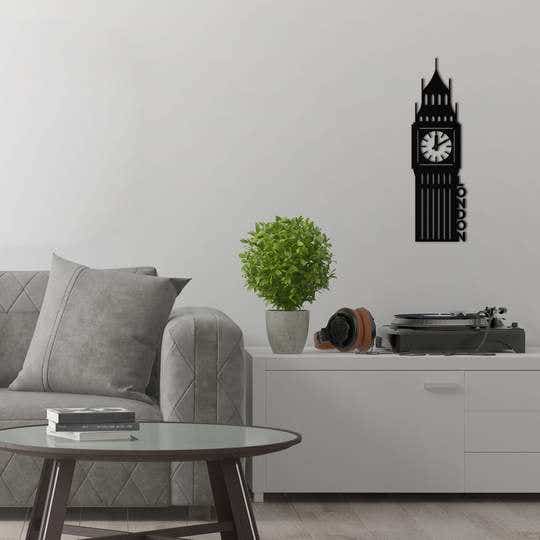 Decorative Wall Hanging, MDF Wood, 40×94 - Black