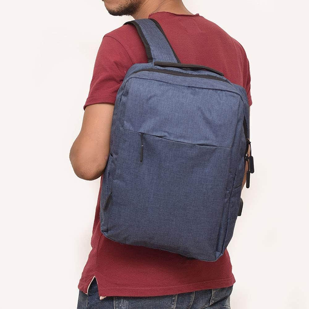 Large Capacity Waterproof Travel Laptop Backpack - Dark Blue