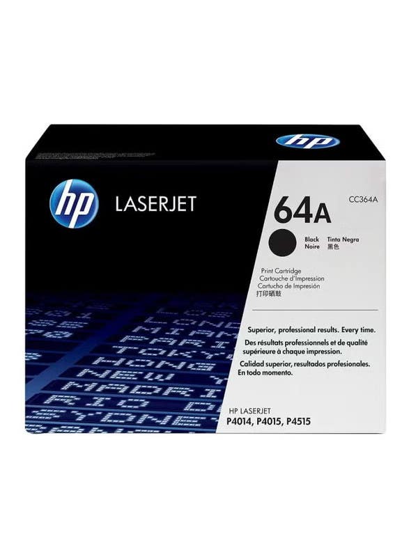 HP LaserJet Toner Cartridge, 64A, CC364A - Black