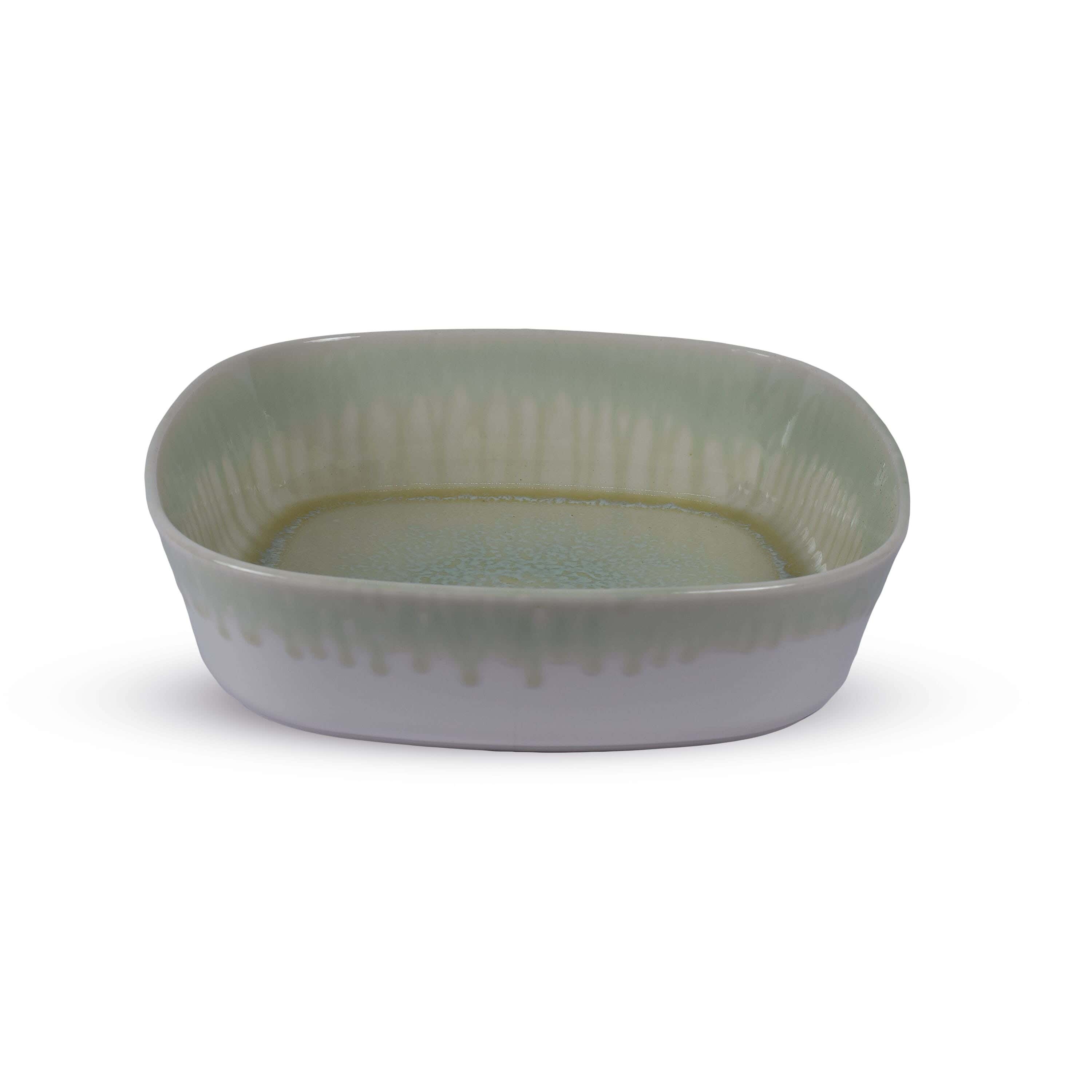 Porcelain oven tray, 25x25 cm - multi-colored