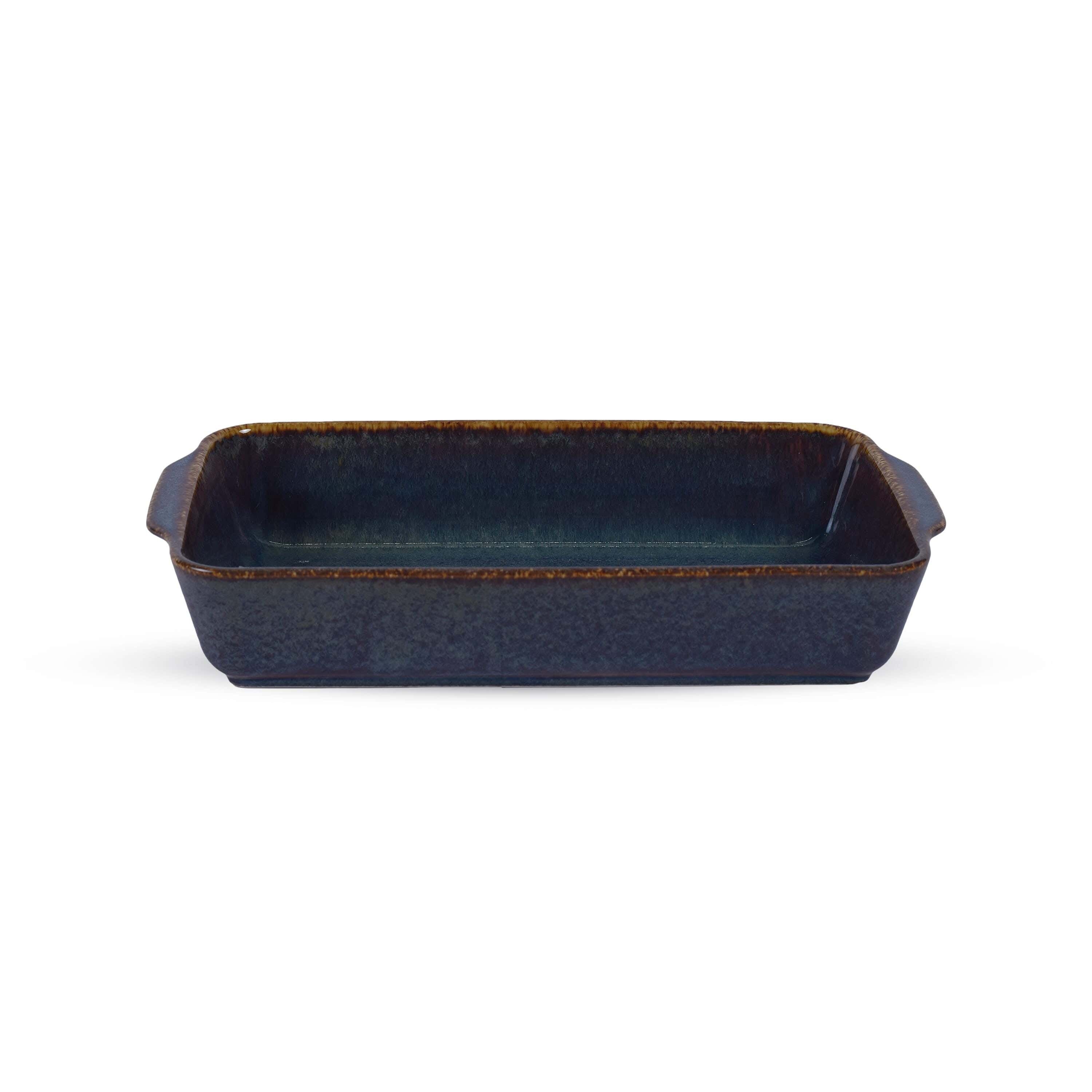 Porcelain oven tray, 33x18.5 cm - dark blue