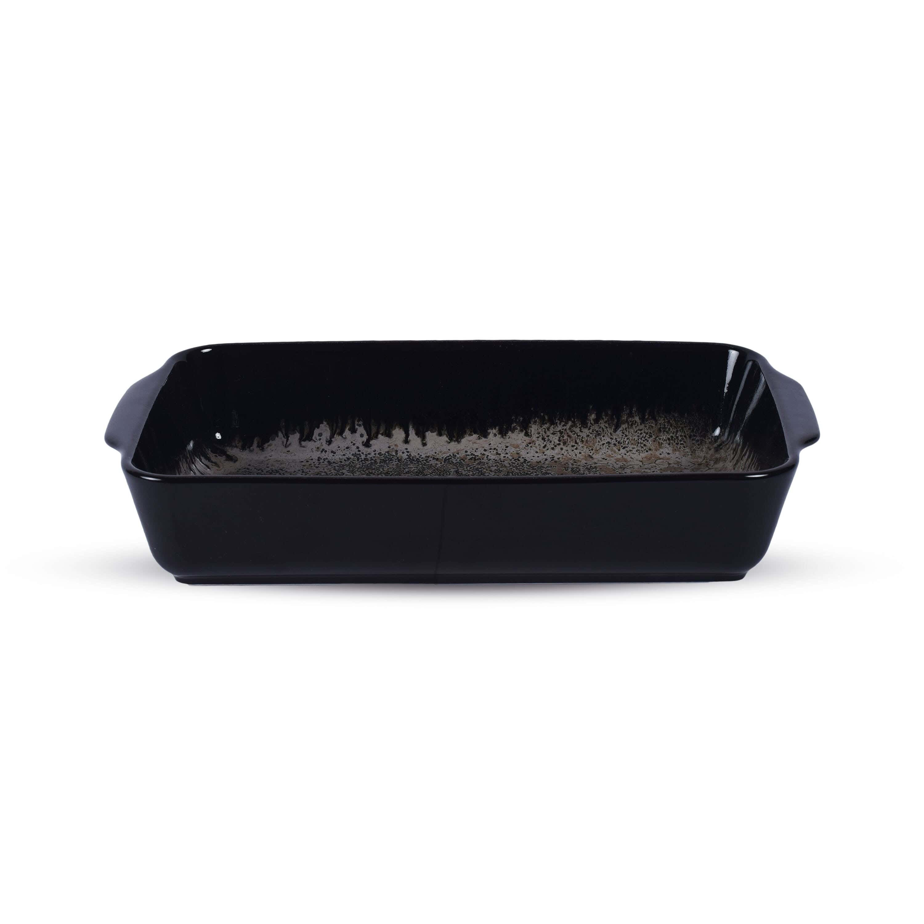 Porcelain oven tray, 27x15.5 cm - Black