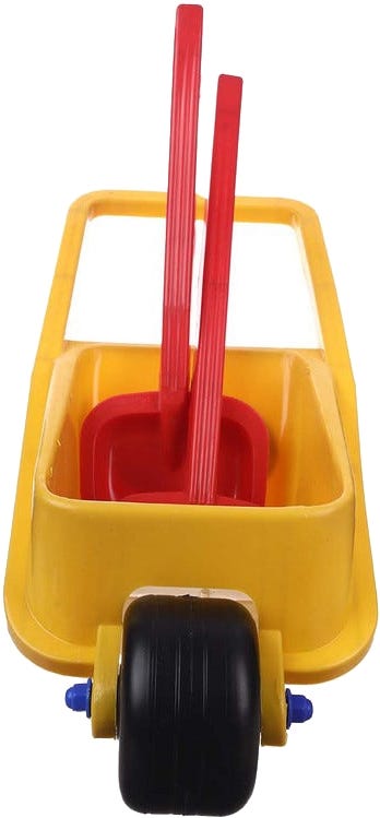 Faro Plast Plastic Construction Equipment Toy For Kids, 3 Pieces - Yellow Red