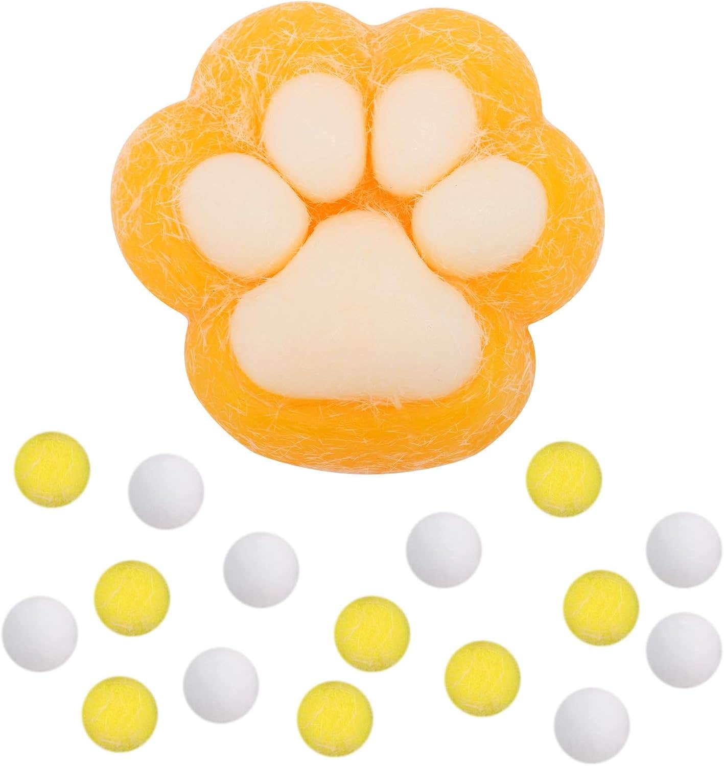 Peutier Animal Shaped Design Plastic Squishy Toy - Orange White