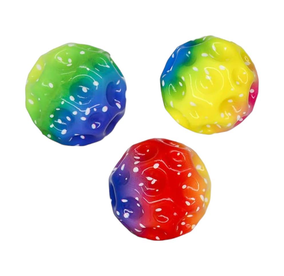 Sewsaw Bouncy Design Rubber Jump Ball, 3 Pieces - Multicolor