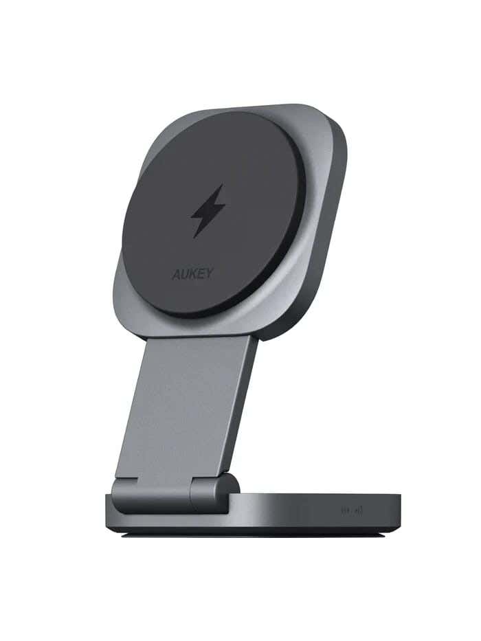 Aukey Wireless Charger, Qi2, Magnetic, Foldable, LC-MC211 - Black