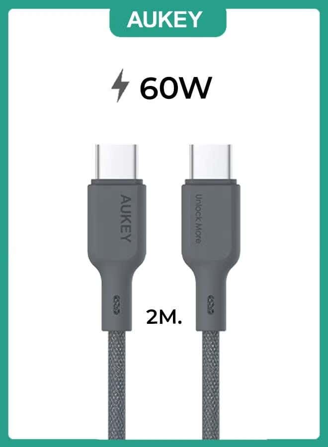 Aukey Circlet Blink Lite Usb-C To Usb-C Cable 1.8 M - Black