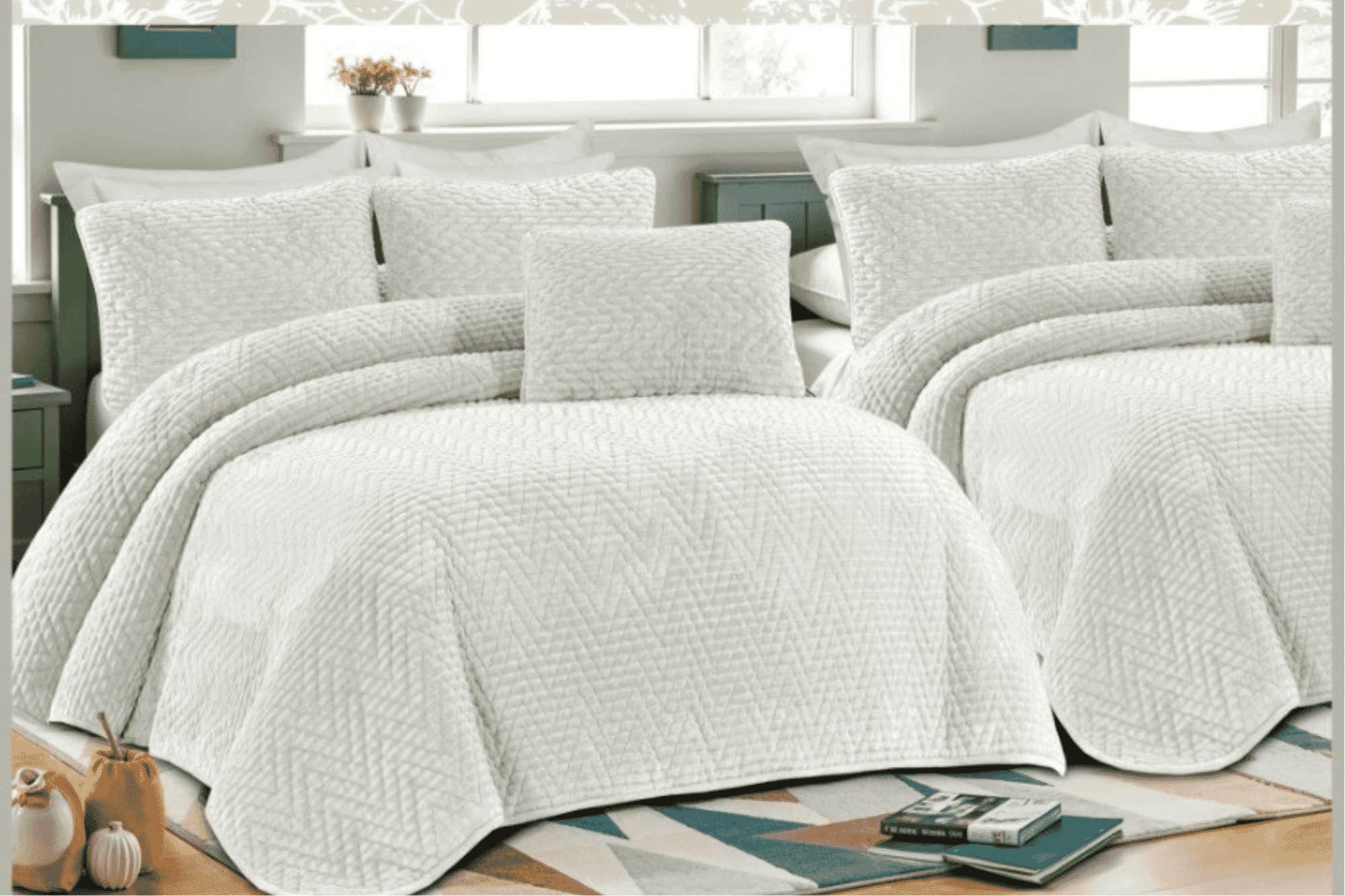 Rimas baby blanket, 240x180cm, striped fur quilted - gray