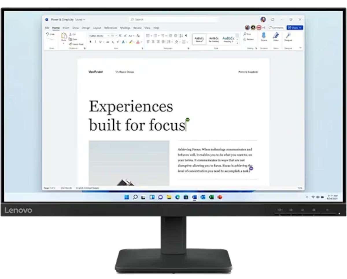 Lenovo L24-4e – 23.8-inch FHD IPS Adaptive 100Hz Monitor – 68C2KAC1EU