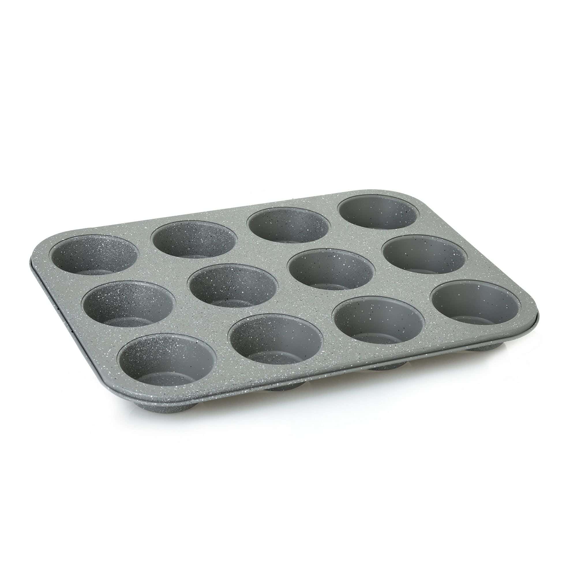 Neoflam Granite 12-Eye Cupcake Mold - Stone Grey