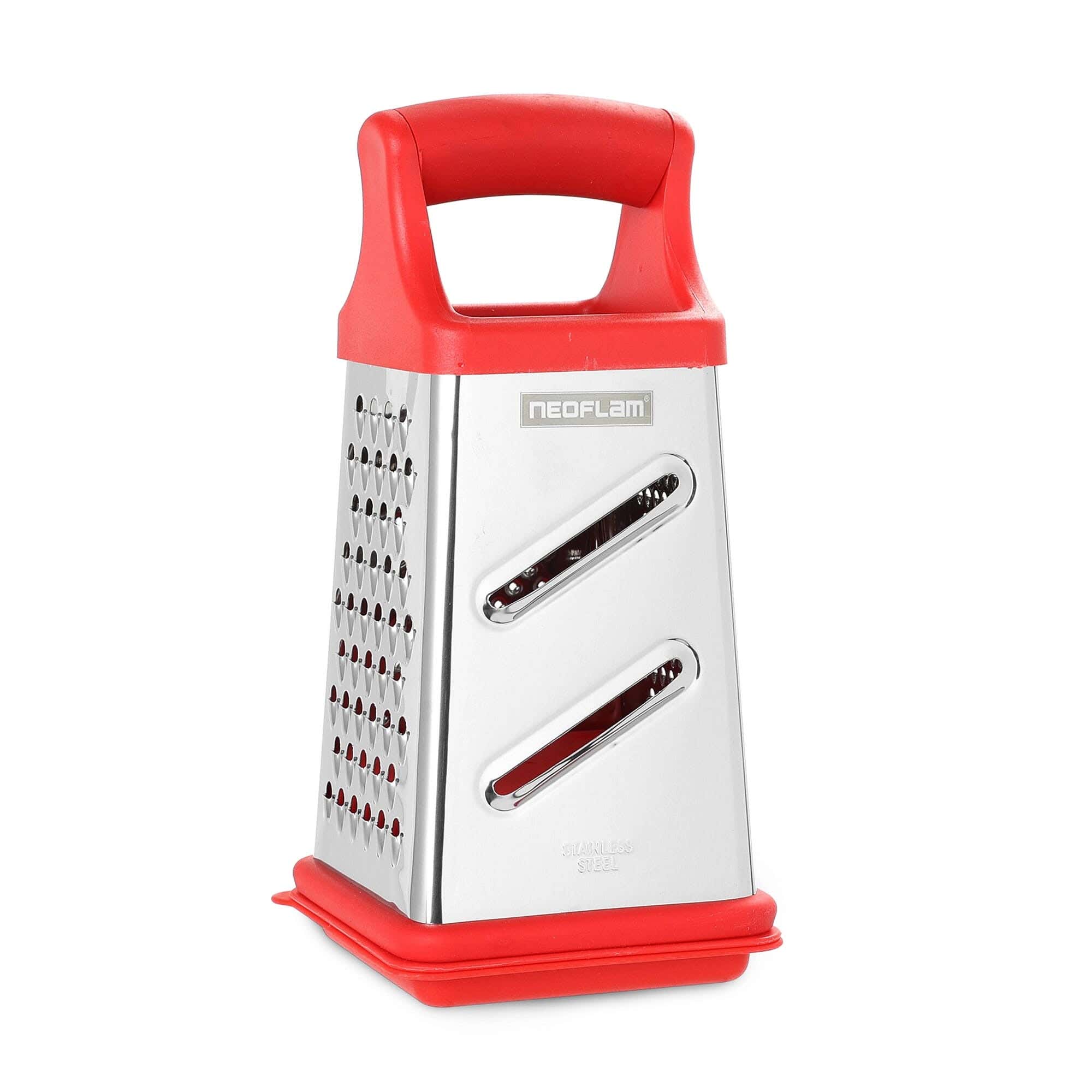 Neoflam Rectangular Stainless Steel Vegetable Grater, 4 Sides - Silver